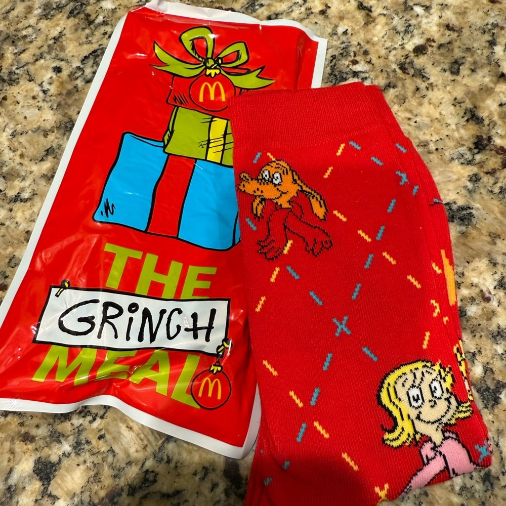 Limited Edition Grinch Socks McDonalds